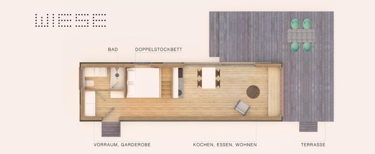 Вілла Die Klingerei - Tiny House Wiese Зевальхен Екстер'єр фото